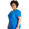 Cherokee V-Neck Scrub Top for Women with 2 Pockets Knit Insets and Notch at The Shirttail Hem for Comfort – CK837A(Royal)