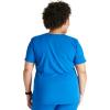 Cherokee V-Neck Scrub Top for Women with 2 Pockets Knit Insets and Notch at The Shirttail Hem for Comfort – CK837A(Royal)