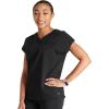 Cherokee V-Neck Women’s Scrub Top with Dolman Sleeves & High-Low Shirttail Hem for Comfort – CK836A(Black)