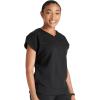 Cherokee V-Neck Women’s Scrub Top with Dolman Sleeves & High-Low Shirttail Hem for Comfort – CK836A(Black)