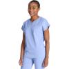 Cherokee V-Neck Women’s Scrub Top with Dolman Sleeves & High-Low Shirttail Hem for Comfort – CK836A(Blissful Sky)