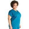 Cherokee V-Neck Women’s Scrub Top with Dolman Sleeves & High-Low Shirttail Hem for Comfort – CK836A(Caribbean Blue)
