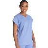 Cherokee V-Neck Women’s Scrub Top with Dolman Sleeves & High-Low Shirttail Hem for Comfort – CK836A(Ciel)