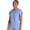 Cherokee V-Neck Women’s Scrub Top with Dolman Sleeves & High-Low Shirttail Hem for Comfort – CK836A(Ciel)
