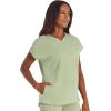 Cherokee V-Neck Women’s Scrub Top with Dolman Sleeves & High-Low Shirttail Hem for Comfort – CK836A(Cool Cucumber)