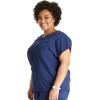 Cherokee V-Neck Women’s Scrub Top with Dolman Sleeves & High-Low Shirttail Hem for Comfort – CK836A(Navy)