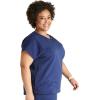 Cherokee V-Neck Women’s Scrub Top with Dolman Sleeves & High-Low Shirttail Hem for Comfort – CK836A(Navy)