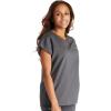 Cherokee V-Neck Women’s Scrub Top with Dolman Sleeves & High-Low Shirttail Hem for Comfort – CK836A(Pewter)