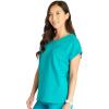 Cherokee V-Neck Women’s Scrub Top with Dolman Sleeves & High-Low Shirttail Hem for Comfort – CK836A(Teal Blue)