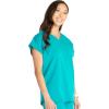 Cherokee V-Neck Women’s Scrub Top with Dolman Sleeves & High-Low Shirttail Hem for Comfort – CK836A(Teal Blue)