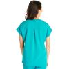 Cherokee V-Neck Women’s Scrub Top with Dolman Sleeves & High-Low Shirttail Hem for Comfort – CK836A(Teal Blue)