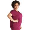Cherokee V-Neck Women’s Scrub Top with Dolman Sleeves & High-Low Shirttail Hem for Comfort – CK836A(Wine)