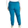 Cherokee Women Mid-Rise Pull-On Scrub Jogger Pant with 4 Pockets and Elastic Jogger Waist – CK138A(Caribbean Blue)