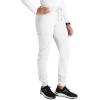 Cherokee Women Mid-Rise Pull-On Scrub Jogger Pant with 4 Pockets and Elastic Jogger Waist – CK138A(White)