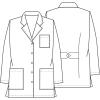 Cherokee Women Scrub Lab Coat Traditional fit with Two Patch Pockets and a Chest Pocket 1462(White)