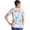 Cherokee Women Scrub Tops V-Neck Print Top with 2 Pockets, Back Yoke Seam and Side Vents – CK671(Marker Leopard)