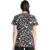 Cherokee Women Scrub Tops V-Neck Print Top with 2 Pockets, Back Yoke Seam and Side Vents – CK671(Scroll for It)