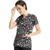 Cherokee Women Scrub Tops V-Neck Print Top with 2 Pockets, Back Yoke Seam and Side Vents – CK671(Scroll for It)