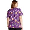Cherokee Women Scrub Tops V-Neck Print Top with 2 Pockets, Back Yoke Seam and Side Vents – CK671(Spooktacular Sloths)