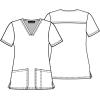 Cherokee Women Scrub Tops V-Neck Print Top with 2 Pockets, Back Yoke Seam and Side Vents – CK671(Tails of Love)