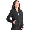 Cherokee Women Scrubs Jacket Zip Front Bomber CK349A(Black)