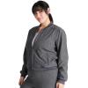 Cherokee Women Scrubs Jacket Zip Front Bomber CK349A(Heather Pewter)