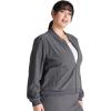 Cherokee Women Scrubs Jacket Zip Front Bomber CK349A(Heather Pewter)