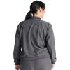 Cherokee Women Scrubs Jacket Zip Front Bomber CK349A(Heather Pewter)