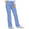 Cherokee Women Scrubs Pant Workwear Core Stretch Mid Rise Straight Leg Drawstring WW130(Ciel)