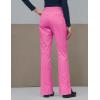 Cherokee Women Scrubs Pants Low Rise, Flare Leg Bottoms, Adjustable Drawstring with 6 Pockets – 24001(Wine)