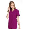 Cherokee Women Scrubs Top Workwear Originals Mock Wrap Tunic 4801(Azalea)