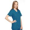 Cherokee Women Scrubs Top Workwear Originals Mock Wrap Tunic 4801(Caribbean Blue)