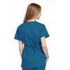 Cherokee Women Scrubs Top Workwear Originals Mock Wrap Tunic 4801(Caribbean Blue)