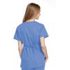 Cherokee Women Scrubs Top Workwear Originals Mock Wrap Tunic 4801(Ciel)