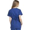 Cherokee Women Scrubs Top Workwear Originals Mock Wrap Tunic 4801(Galaxy Blue)