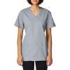 Cherokee Women Scrubs Top Workwear Originals Mock Wrap Tunic 4801(Grey)