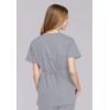 Cherokee Women Scrubs Top Workwear Originals Mock Wrap Tunic 4801(Grey)