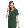 Cherokee Women Scrubs Top Workwear Originals Mock Wrap Tunic 4801(Hunter)