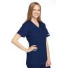 Cherokee Women Scrubs Top Workwear Originals Mock Wrap Tunic 4801(Navy)