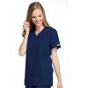 Cherokee Women Scrubs Top Workwear Originals Mock Wrap Tunic 4801(Navy)