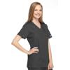 Cherokee Women Scrubs Top Workwear Originals Mock Wrap Tunic 4801(Pewter)