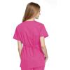 Cherokee Women Scrubs Top Workwear Originals Mock Wrap Tunic 4801(Shocking Pink)