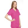 Cherokee Women Scrubs Top Workwear Originals Mock Wrap Tunic 4801(Shocking Pink)