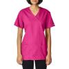 Cherokee Women Scrubs Top Workwear Originals Mock Wrap Tunic 4801(Shocking Pink)