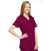 Cherokee Women Scrubs Top Workwear Originals Mock Wrap Tunic 4801(Wine)