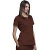 Cherokee Women Scrubs Top Workwear Originals Round Neck 4824(Chocolate)