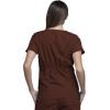 Cherokee Women Scrubs Top Workwear Originals Round Neck 4824(Chocolate)