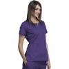 Cherokee Women Scrubs Top Workwear Originals Round Neck 4824(Grape)