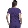 Cherokee Women Scrubs Top Workwear Originals Round Neck 4824(Grape)