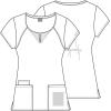 Cherokee Women Scrubs Top Workwear Originals Round Neck 4824(Hunter)